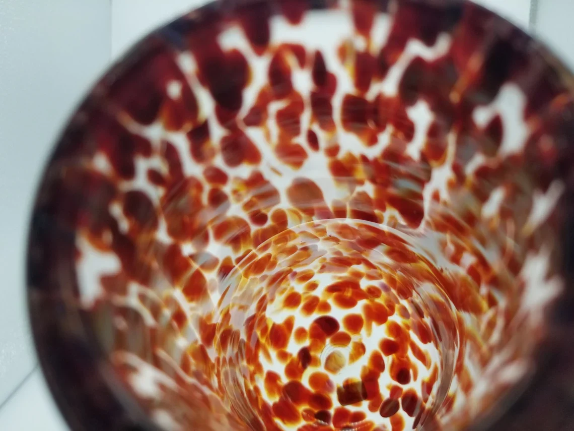 A close up of the bottom of a cup